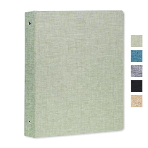 3 Ring Binder 1 Inch Linen Binder for 8.5 x 11 Paper - Professional Planner with 2 Interior Pockets for School Office and Home Organization