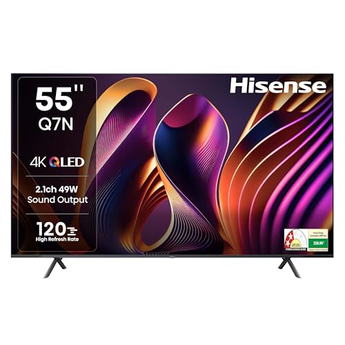 Image of Hisense 139 cm (55 inches) Q7N Series 4K Ultra HD Smart QLED TV 55Q7N (Dark Grey)