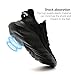 GLYGML Men's Non Slip Walking Shoes Training Fashion Casual Slip-Resistant Fitness Sneakers Lightweight Comfortable Breathable Travel Workout Black Size 9.5