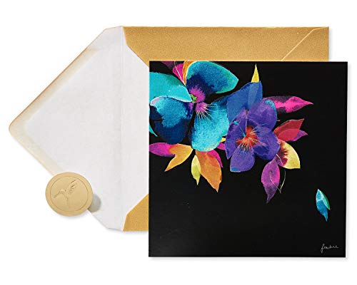 Papyrus carte amitié vierge fleur
