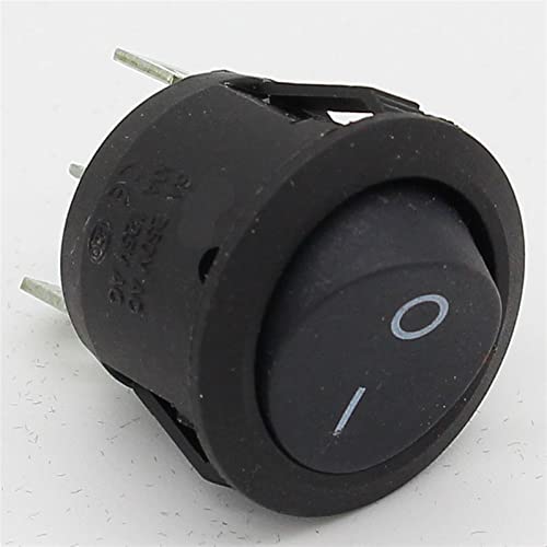 Mini interrupteur à bascule rond noir 3 broches SPDT pour petits circuits électroniques - 2
