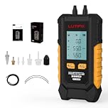 Digital manometer air pressure gauge -101-200 kpa 0.1Kpa resolution air tester 6 units differential dual-port HVAC Air Pressure Meter Differential Pressure Gauge with Backlight Data Holding