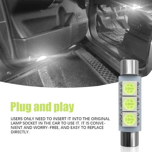 10 luces LED para visera de auto, color azul hielo miniatura 6