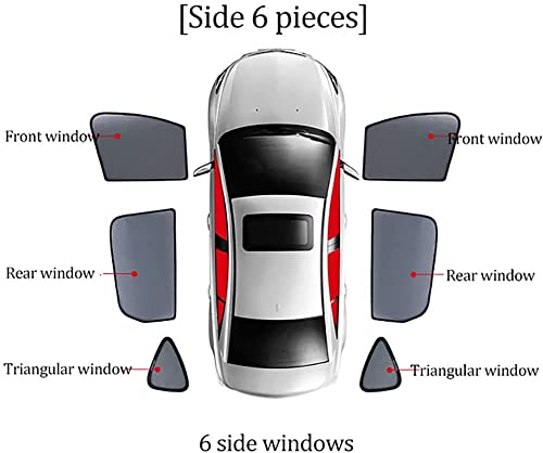 Car Sun Shade Sunshades for Hyundai IONIQ 2018-2023, Front Rear and Side Window Visor Blocking Uv Rays Reduce Glare