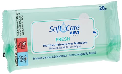 LEA, soft &care lea toallitas refrescantes multiusos formato viaje envase 20uds