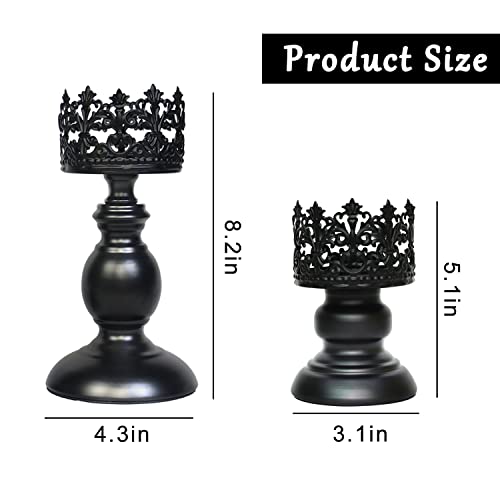 Black Iron Candle Holders Set Centerpieces Wedding Pillar Candle Holder Candlestick For Pillar Candle For Home Decorative #TOP2