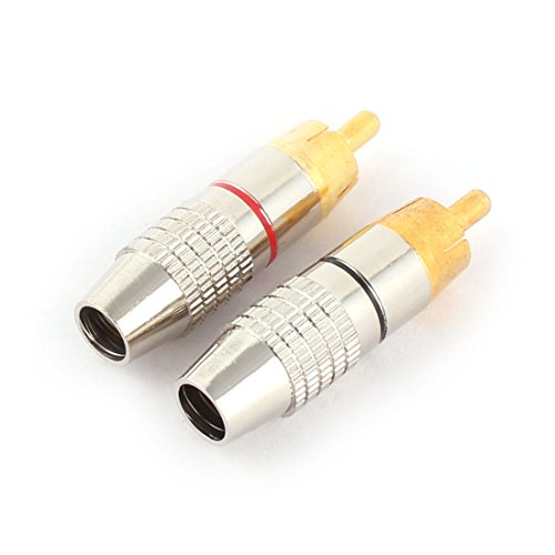 uxcell Adaptador Conector de Video RCA Macho 10 Piezas miniatura 3