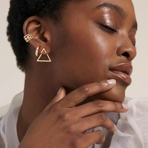 MYEARS Women Earrings Gold Stud 14K Small Simple Hypoallergenic Everyday Jewelry2