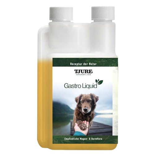 TJURE Gastro Liquid für Hunde | 500 ml | Ergänzungsfuttermittel zur Unterstützung der normalen Verdauung | Mit Blutwurz, Heidelbeerblättern & Gänsefingerkraut | Made in Germany