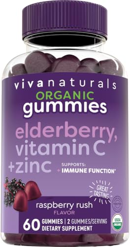 Viva Naturals Sambucus Elderberry Gummies for Adults with Vitamin C & Zinc - image 1