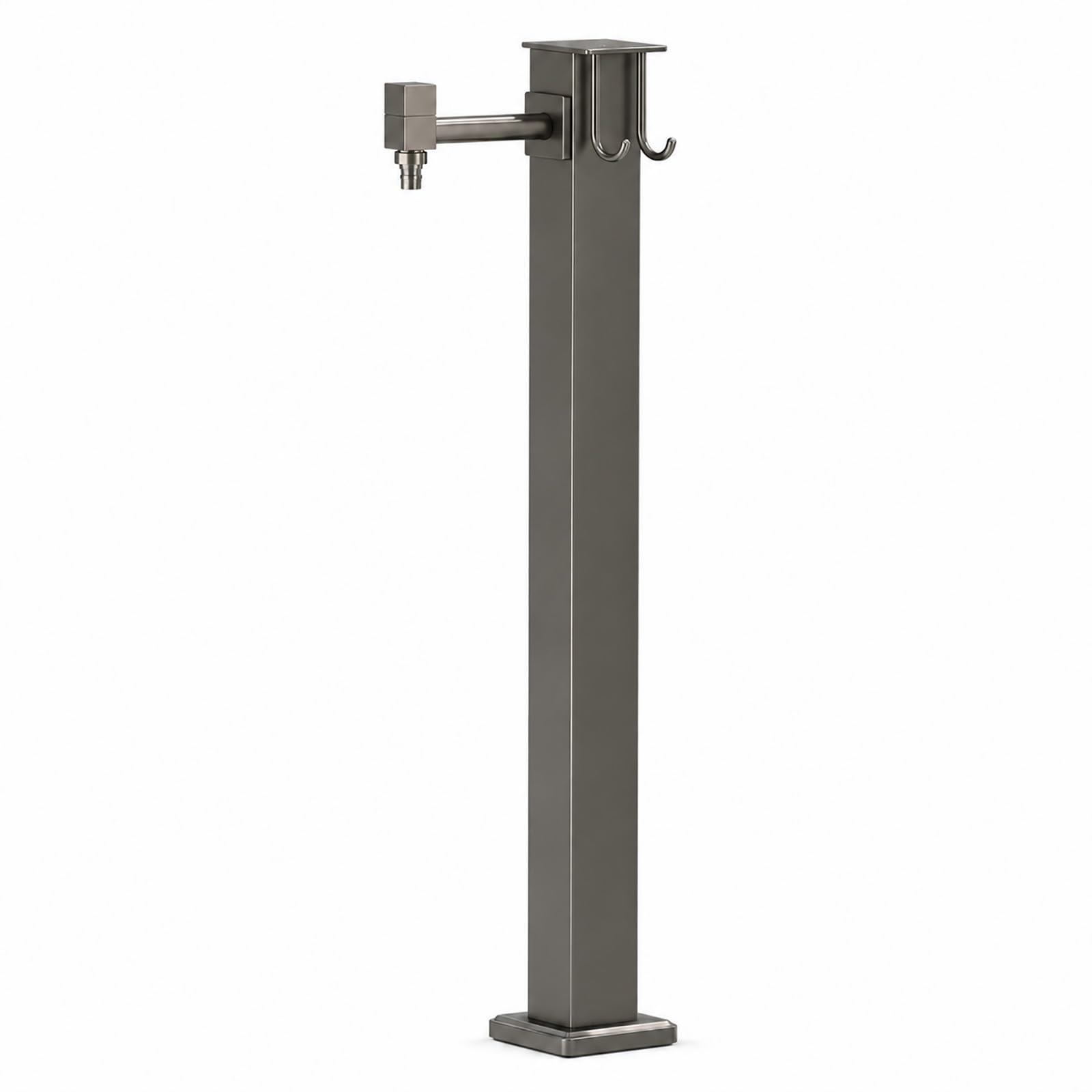 Freestanding Outdoor Water Column with Brass Spout, Garden Hydrant Stand