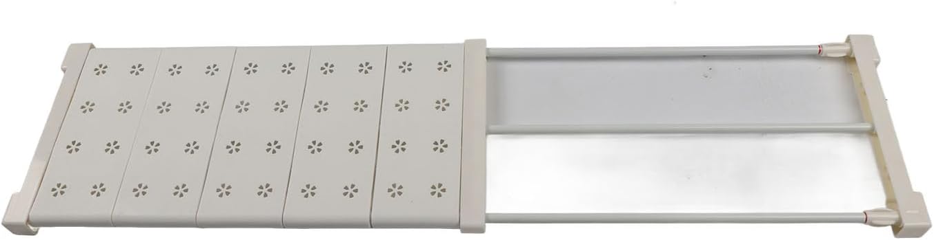 Expandable Closet Tension Shelf, Carbon Steel Adjustable Closet Storage Rack Organizer Divider Separator Shelves for Cabinet Wardrobe Cupboard Under Sink