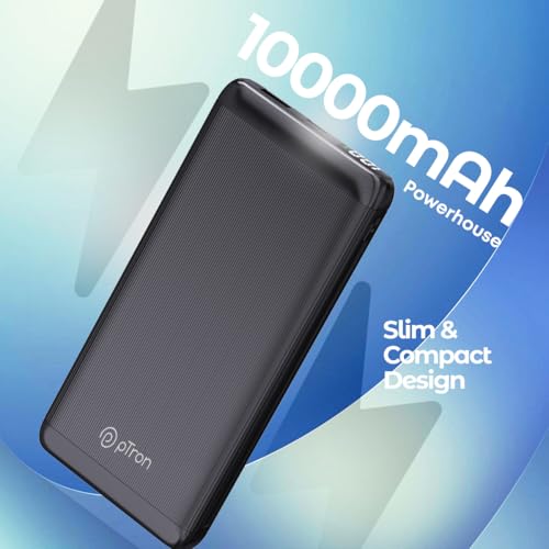 pTron Dynamo Vortex 10000mAh 22.5W Fast Charging Power Bank, 20W PD Fast Charging, Supports Xiamo, Redmi, Samsung,iPhone, Oneplus, Oppo, 2 Outputs & 1 Input & Multiple Layers of Protection (Black) - Image 5