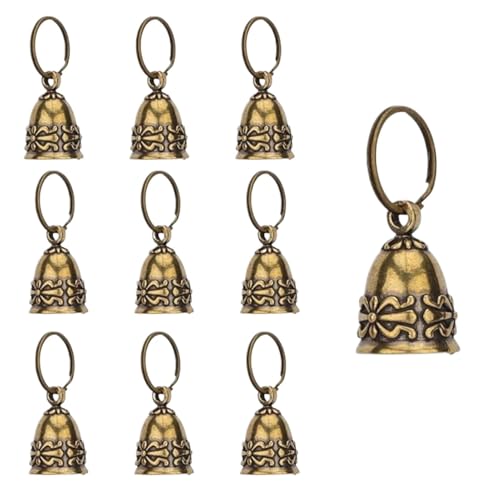 Ruwshuuk Campana Vintage, Campana Decorativa rústica,Campendas de Viento de Cobre Antiguo - 10x Decorativo de Viento al Aire Libre Caperita para casa, Patio, jardín, Sala de Estar