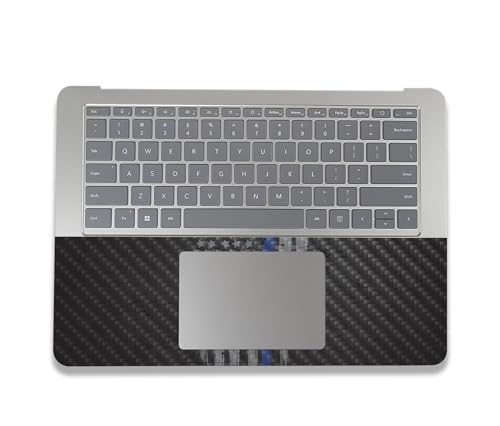 Image of MightySkins Carbon Fiber Skin Compatible with Microsoft Surface Laptop Studio 2 (2023) Full Wrap Kit - Thin Blue Line | Protective Durable Textured Carbon Fiber Finish | Made in The USA