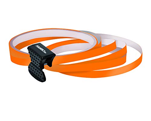 FOLIATEC 34388 Rouleaux de Bande Autocollante Orange pour Bord de Jante (X4)