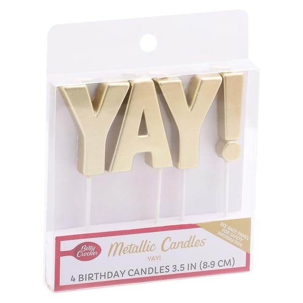 Betty Crocker™ Premium Metallic Yay Candle