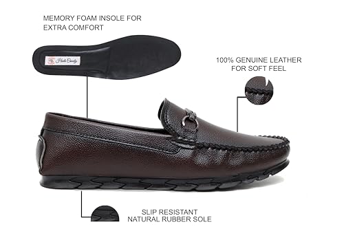 Image of Heels County Faux Leather Loafers Shoes for Men
