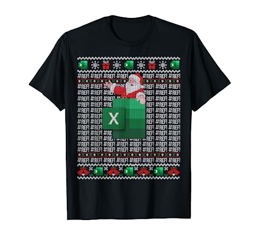 Excel REF Error Hoja de cálculo Suéter feo de Navidad Camiseta