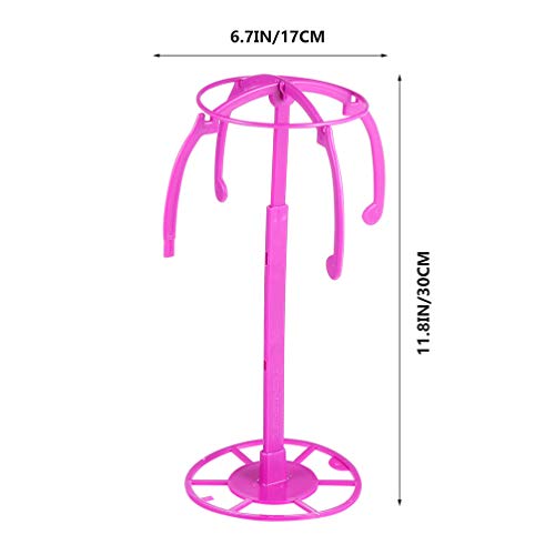 FRCOLOR 4Pcs Estande Peruca Peruca Peruca Peruca Estande Titular Dobrável Portátil Pendurado Exibiçã