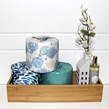 Decorative Toilet Paper Covers, 9 Paper Wraps, 3 of Each of the Designs, Fits Any Size Toilet Paper Roll (Pattern: Sea Glass)