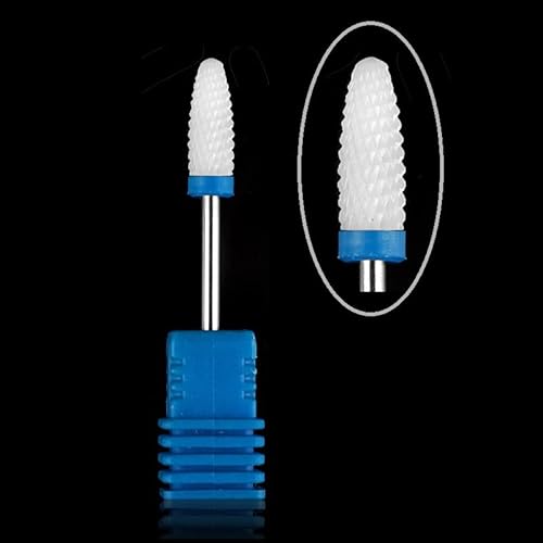 ZYYXB Nagelbohrer Keramik Nagelhaut Bohrer Maniküre Pediküre Werkzeuge Keramik Fräser Bit Kopf Nagelfeilen Nagelhaut Polieren Bits,Blau Cover