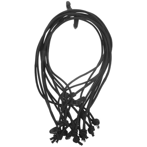LABRIMP Bridas Elásticas para Cables Gancho Cuerda Elástica Ajustable de 18 CM 10 Piezas Multifunción para Almacenamiento y Fijación en Exteriores
