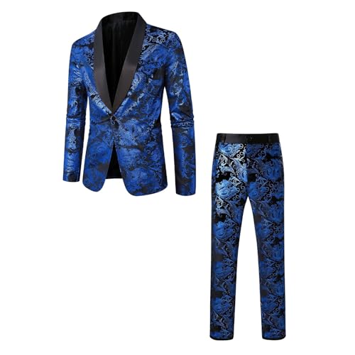 Pantalon imprimé stretch taille élastiquée smoking de bal - 2