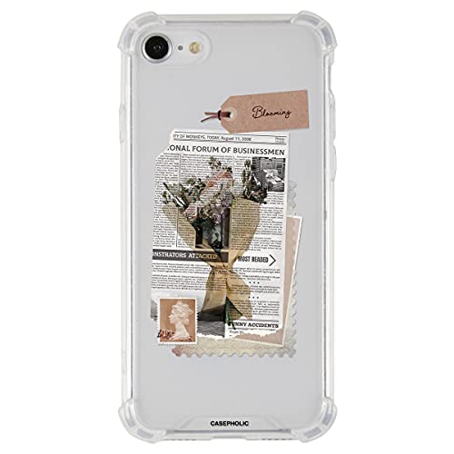 松平商会 CASEPHOLIC スマホケース ドライフラワー 花束 スクラップ ギフト コラージュ 薄型 耐衝撃 軽量 スマホカバー TPU iPhone アイフォン apple アップル おしゃれ 人気 かわいい オリジナル インスタ映え スマホカバー