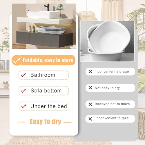Bañera para pies plegable con asa y gran capacidad miniatura 7