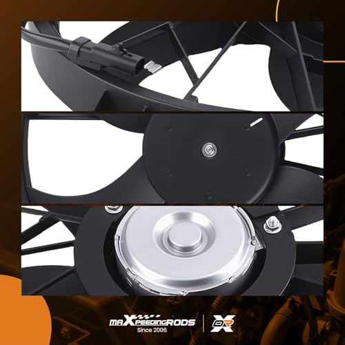 Image of maXpeedingrods 620-010 Engine Radiator Cooling Fan Assembly for Jeep Grand Cherokee 1999-2003, for Jeep Liberty 3.7L 2002-2003 Replacement 52079528AB CH3115110