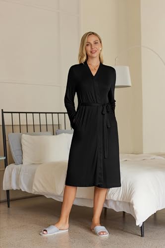 Ekouaer Maternity Robe Labor Delivery Nursing Gown Hospital Breastfeeding Dress Bathrobes3