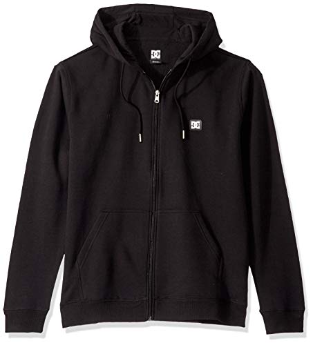 DC Men's Rebel Zip UP Fleece 3, Black, M