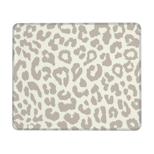 POCUK Tapis de souris à motif léopard marron avec bord de verrouillage