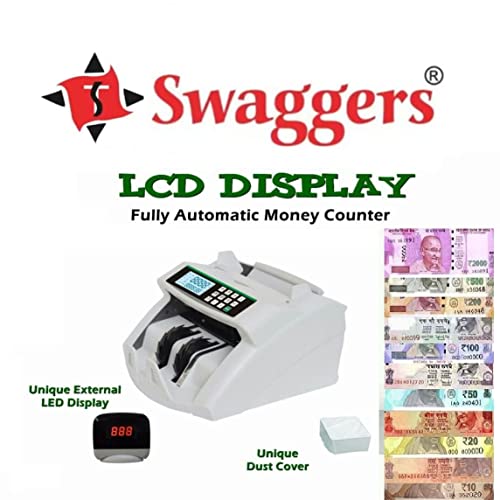 Image of swaggers Best Note Counting Machine with MG, UV, IR Fake Note Detection Updated with All New and Old Indian Currency