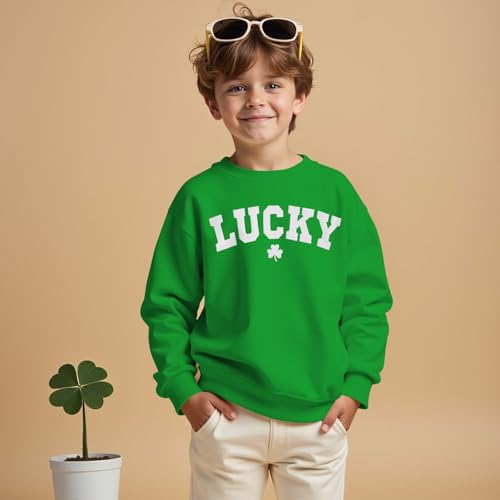 Pull trèfle irlandais St Patrick Day pour enfants garçons et filles