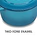 ChefVentions 2QT Saucepan Heavy Duty Cast Iron Blue & Creme Enameled Cookware Prep, Braise, Bake and Roast - Gas, Electric, Induction and Outdoor Grill Compatible