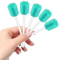 250 Stück Mundpflegestäbchen, Einweg Mundpflege Schwamm Tupfer, Mundpflege Mundhygieneschwamm, Geschmack neutral, Sterile Tupfer für die Mundhygiene in Zahnarztpraxen (Grün)