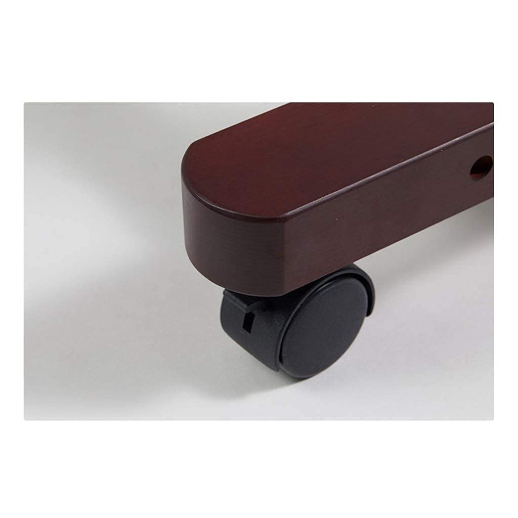 SAeWare Madera maciza, profesional, grueso, grande, con ruedas, 190-370 cm, altura ajustable (negro, 59,5 x 60 x 190 cm)