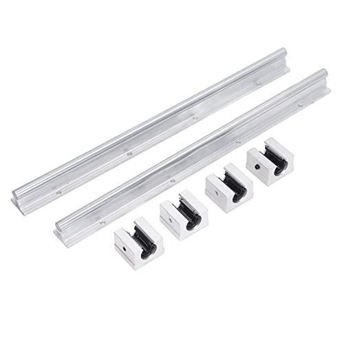 6Pcs Linear Motion Rail Sliding Block Set Smoothly Accurate SBR12UU Linear Motion Supplies for Accuracy Machine