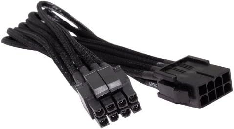 CANAVIS 250mm Individually Sleeved 8-Pin Motherboard Power Extension Premium Cable (Black)