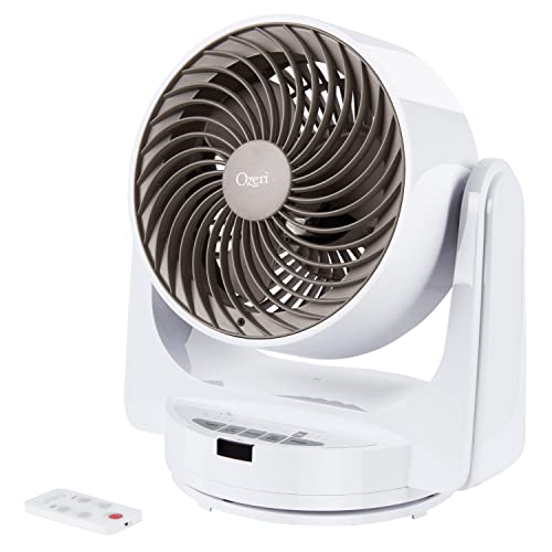 Ozeri Brezza Iii Dual Oscillating 10" High Velocity Desk Fan,White #TOP1
