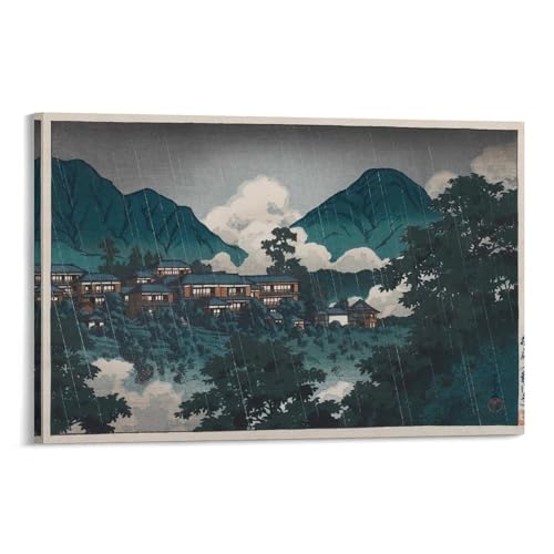 川瀬巴水 日本の浮世絵画家、版画ポスター (145) キャンバス 芸術 壁アート 画像 印刷 現代 寝室 装飾 ホームワーク12x18inch(30x45cm)