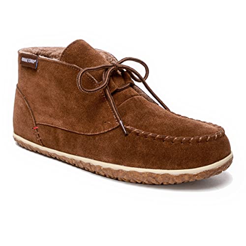 Minnetonka Men’s Torrey Suede Chukka Boots - Handcrafted with Berber Lining, Removable Contoured Footbed, MinnTREAD Rubber Sole with Rice Husk, and Suede Upper - Indoor and Outdoor Use