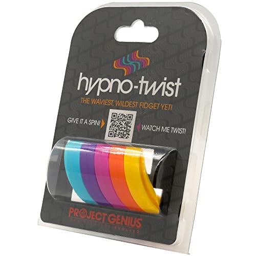 Project Genius Inc. Hypno-Twist –Hypnotic Fidget Toy, Glide The Colorful Rings for a Hypnotic Loop That Spins Again and Again, Fidget Spinner, Relaxing, - Thumbnail 6