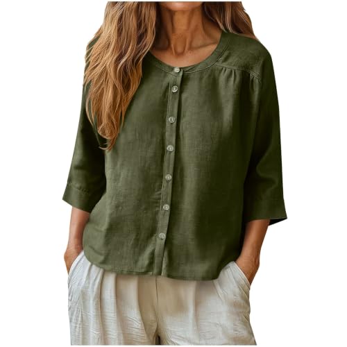 Chemise col rond boutonné pour rester au frais sans repassage