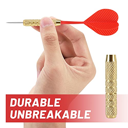 Accmor 18 Pack Steel Tip Darts, 18 Grams Metal Tip Dart Set, Darts Metal Tip Set, Metal Darts For Dartboard #TOP3