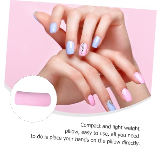 PLAFOPE Poduszka pod Dłoń Do Manicure Stabilne Wsparcie Nadgarstka Różowa Poduszka z Zdejmowanym Pokrowcem Wygodna i Łatwa Czyszczeniu Idealna Do Użytku Domowego i Salonów Paznokci