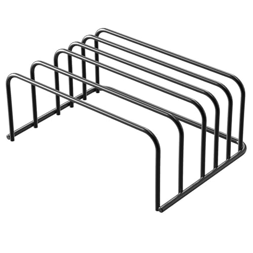 Gcroet 5-Slot Stainless Steel Cutting Board Holder – Organise Your Kitchen with Space-Saving Rack for Baking & Cookie Sheets