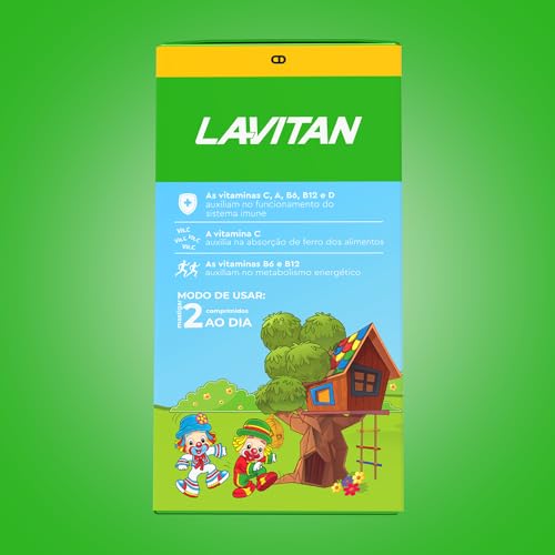 LAVITAN Vitamina Infantil Mastigável Tutti Frutti Uva+Limão Lavitan 60 Cápsulas